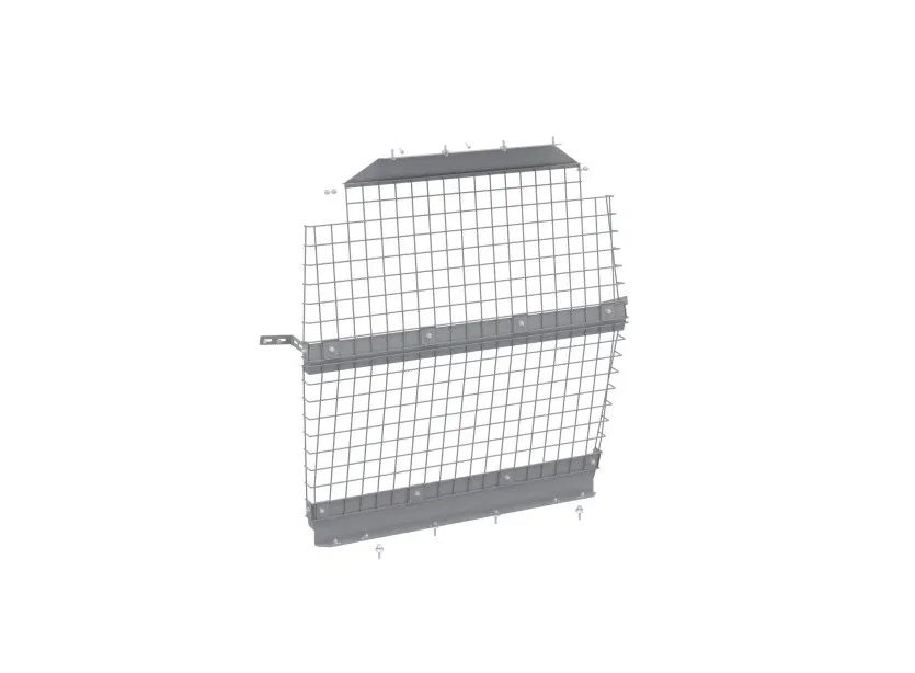 40680 – HOLMAN Bulkhead Divider, Full Bulkhead Without Door Without Window Powder Coated Matte Gray 6 Gauge Wire Mesh...